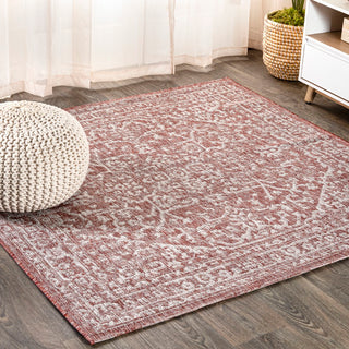 Malta Bohemian Medallion Textured Weave Indoor/outdoor Square Rug