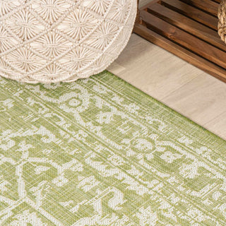 Malta Bohemian Medallion Textured Weave Indoor/outdoor Round Rug - JONATHAN Y