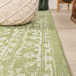 Malta Bohemian Medallion Textured Weave Indoor/outdoor Round Rug - JONATHAN Y