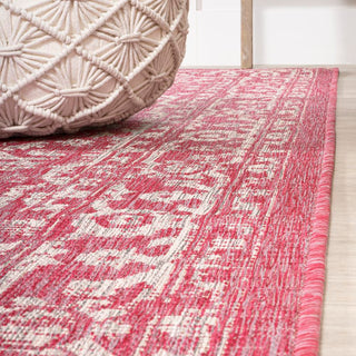 Malta Bohemian Medallion Textured Weave Indoor/outdoor Round Rug