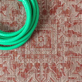 Estrella Bohemian Medallion Textured Weave Indoor/outdoor Area Rug - JONATHAN Y