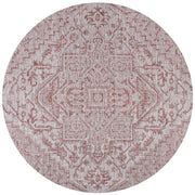 Estrella Bohemian Medallion Textured Weave Indoor/outdoor Round Rug