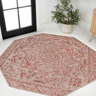 Estrella Bohemian Medallion Textured Weave Indoor/outdoor Octagon Rug