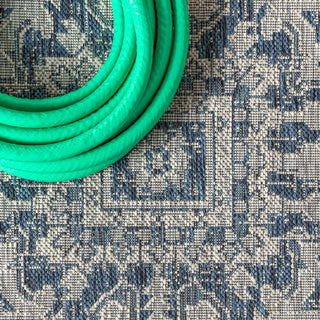Estrella Bohemian Medallion Textured Weave Indoor/outdoor Area Rug - JONATHAN Y