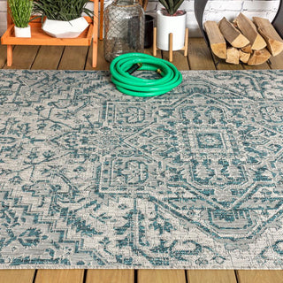 Estrella Bohemian Medallion Textured Weave Indoor/outdoor Area Rug - JONATHAN Y
