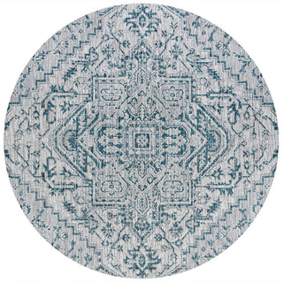 Estrella Bohemian Medallion Textured Weave Indoor/outdoor Round Rug