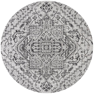 Estrella Bohemian Medallion Textured Weave Indoor/outdoor Round Rug - JONATHAN Y