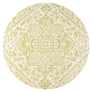 Estrella Bohemian Medallion Textured Weave Indoor/outdoor Round Rug
