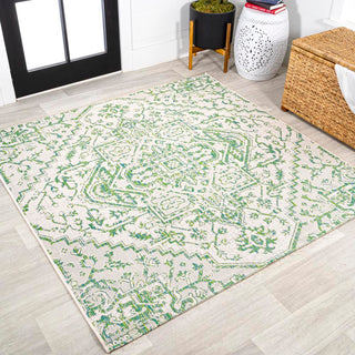 Estrella Bohemian Medallion Textured Weave Indoor/outdoor Square Rug