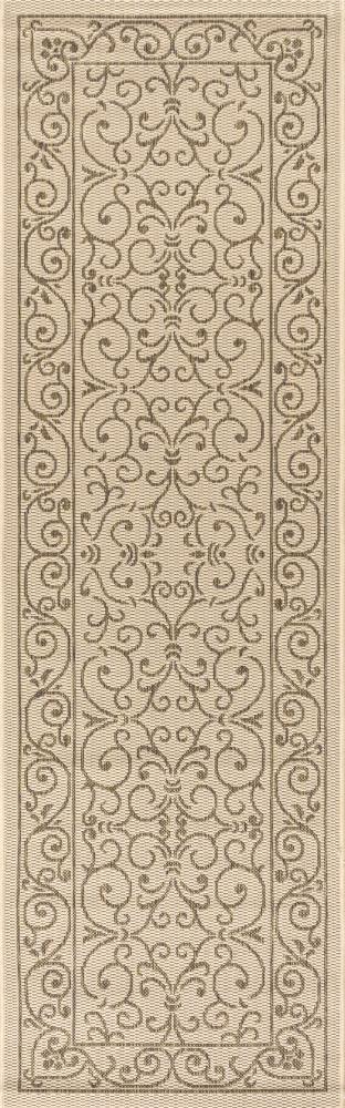 Charleston Vintage Filigree Textured Weave Indoor/outdoor Runner Rug