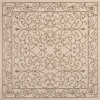 Charleston Vintage Filigree Textured Weave Indoor/outdoor Square Rug