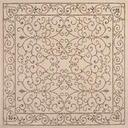 Charleston Vintage Filigree Textured Weave Indoor/outdoor Square Rug