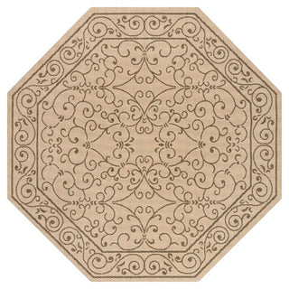 Charleston Vintage Filigree Textured Weave Indoor/outdoor Octagon Rug