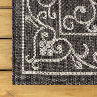 Charleston Vintage Filigree Textured Weave Indoor/outdoor Area Rug