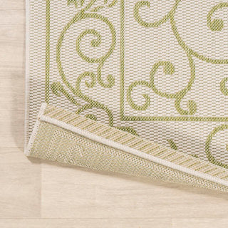 Charleston Vintage Filigree Textured Weave Indoor/outdoor Area Rug