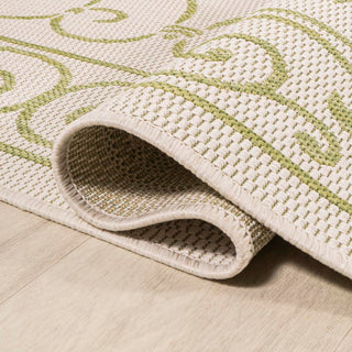 Charleston Vintage Filigree Textured Weave Indoor/outdoor Area Rug