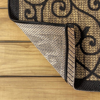 Madrid Vintage Filigree Textured Weave Indoor/outdoor Square Rug