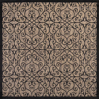 Madrid Vintage Filigree Textured Weave Indoor/outdoor Square Rug