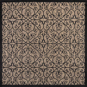 Madrid Vintage Filigree Textured Weave Indoor/outdoor Square Rug