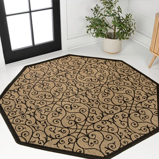 Madrid Vintage Filigree Textured Weave Indoor/outdoor Octagon Rug