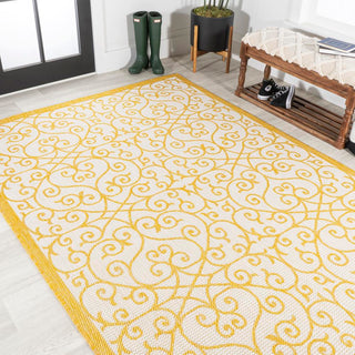 Madrid Vintage Filigree Textured Weave Indoor/outdoor Area Rug