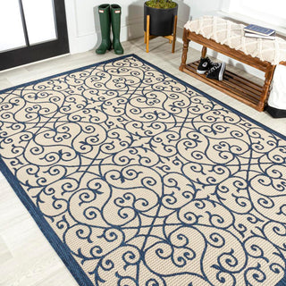 Madrid Vintage Filigree Textured Weave Indoor/outdoor Area Rug