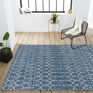 Ourika Moroccan Geometric Textured Weave Indoor/outdoor Area Rug