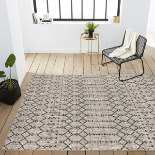 Ourika Moroccan Geometric Textured Weave Indoor/outdoor Area Rug