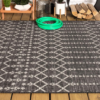 Ourika Moroccan Geometric Textured Weave Indoor/outdoor Area Rug