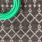 Ourika Moroccan Geometric Textured Weave Indoor/outdoor Round Rug