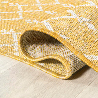 Ourika Moroccan Geometric Textured Weave Indoor/outdoor Area Rug