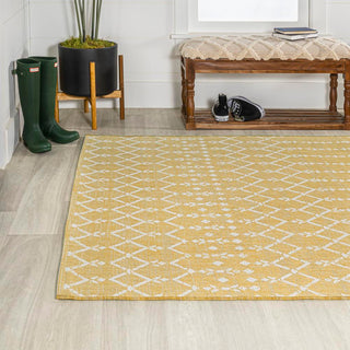 Ourika Moroccan Geometric Textured Weave Indoor/outdoor Area Rug