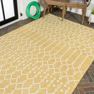Ourika Moroccan Geometric Textured Weave Indoor/outdoor Area Rug