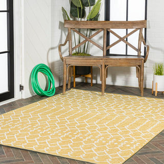 Ourika Moroccan Geometric Textured Weave Indoor/outdoor Area Rug