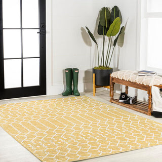 Ourika Moroccan Geometric Textured Weave Indoor/outdoor Area Rug