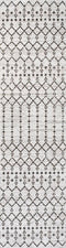 Ourika Moroccan Geometric Textured Weave Indoor/outdoor Runner Rug