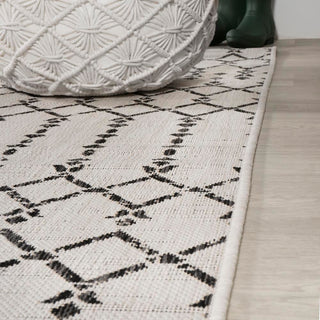 Ourika Moroccan Geometric Textured Weave Indoor/outdoor Area Rug