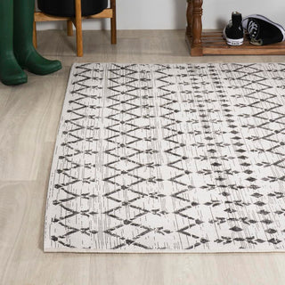 Ourika Moroccan Geometric Textured Weave Indoor/outdoor Area Rug
