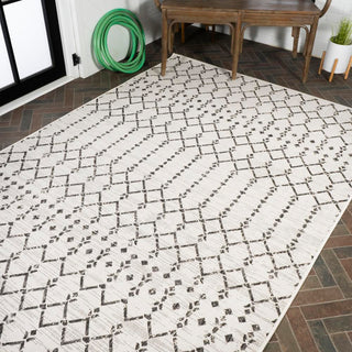 Ourika Moroccan Geometric Textured Weave Indoor/outdoor Area Rug