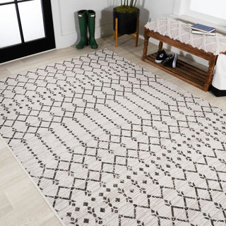 Ourika Moroccan Geometric Textured Weave Indoor/outdoor Area Rug