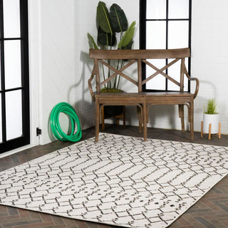 Ourika Moroccan Geometric Textured Weave Indoor/outdoor Area Rug