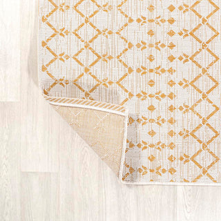 Ourika Moroccan Geometric Textured Weave Indoor/outdoor Area Rug