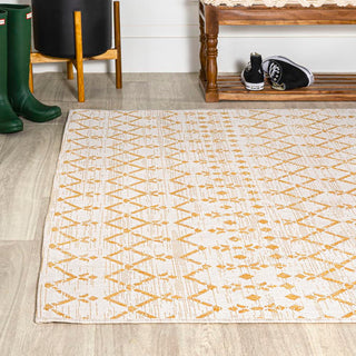 Ourika Moroccan Geometric Textured Weave Indoor/outdoor Area Rug