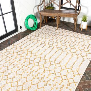 Ourika Moroccan Geometric Textured Weave Indoor/outdoor Area Rug