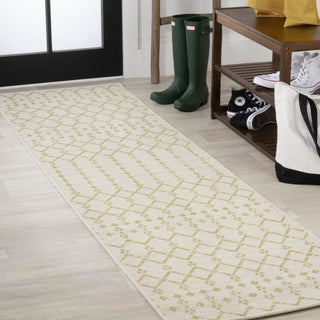Ourika Moroccan Geometric Textured Weave Indoor/outdoor Runner Rug