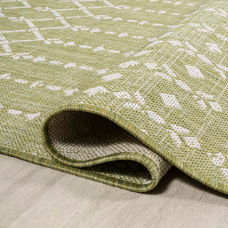 Ourika Moroccan Geometric Textured Weave Indoor/outdoor Runner Rug