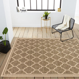 Trebol Moroccan Trellis Textured Weave Indoor/outdoor Area Rug - JONATHAN Y