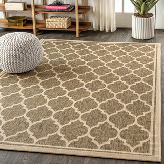 Trebol Moroccan Trellis Textured Weave Indoor/outdoor Area Rug - JONATHAN Y