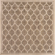 Trebol Moroccan Trellis Textured Weave Indoor/outdoor Square Rug