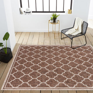 Trebol Moroccan Trellis Textured Weave Indoor/outdoor Area Rug - JONATHAN Y